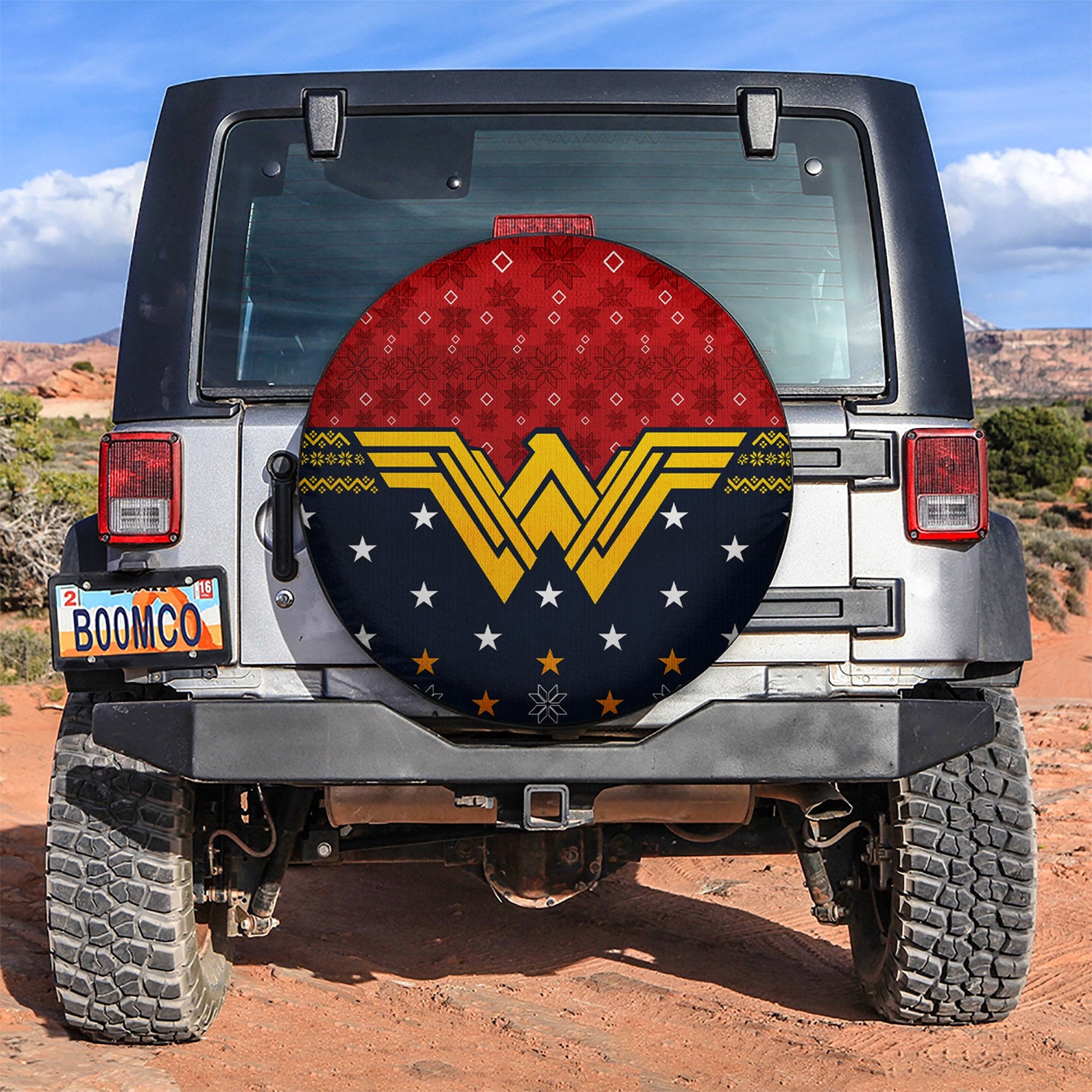 Wonder Woman Christmas Style Car Spare Tire Cover