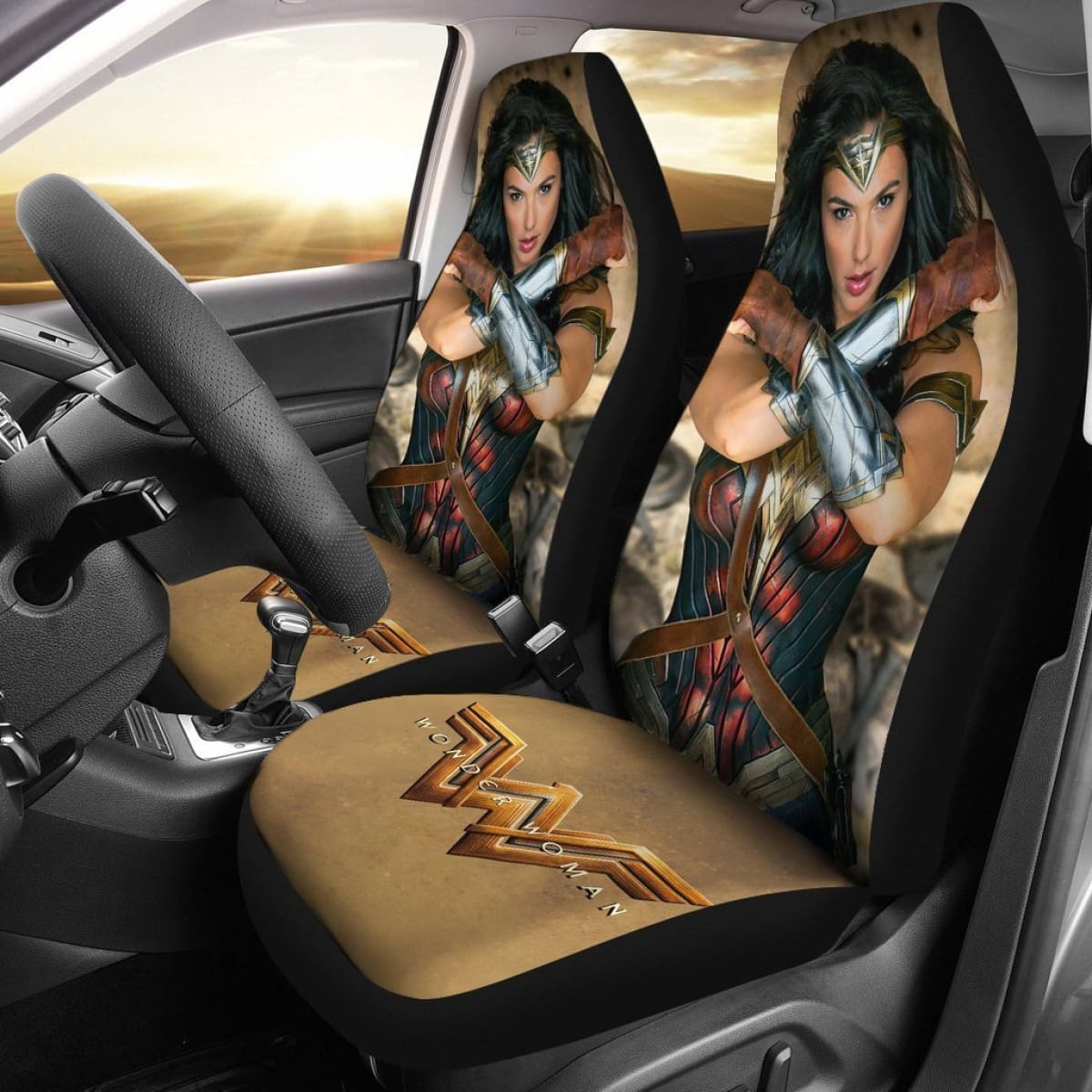 Wonder Woman Crossing Arms Patch Dc Comics Car Seat Covers Mn04 Universal Fit 225721