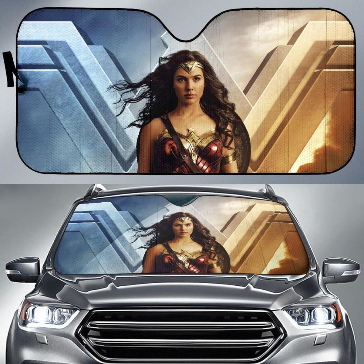 Wonder Woman Movies Auto Sun Shade For Fan Mn05 Universal Fit 111204