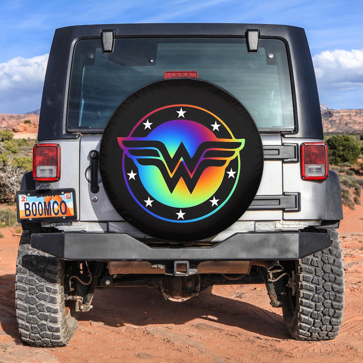 Wonder Woman Rainbow Spare Tire Cover