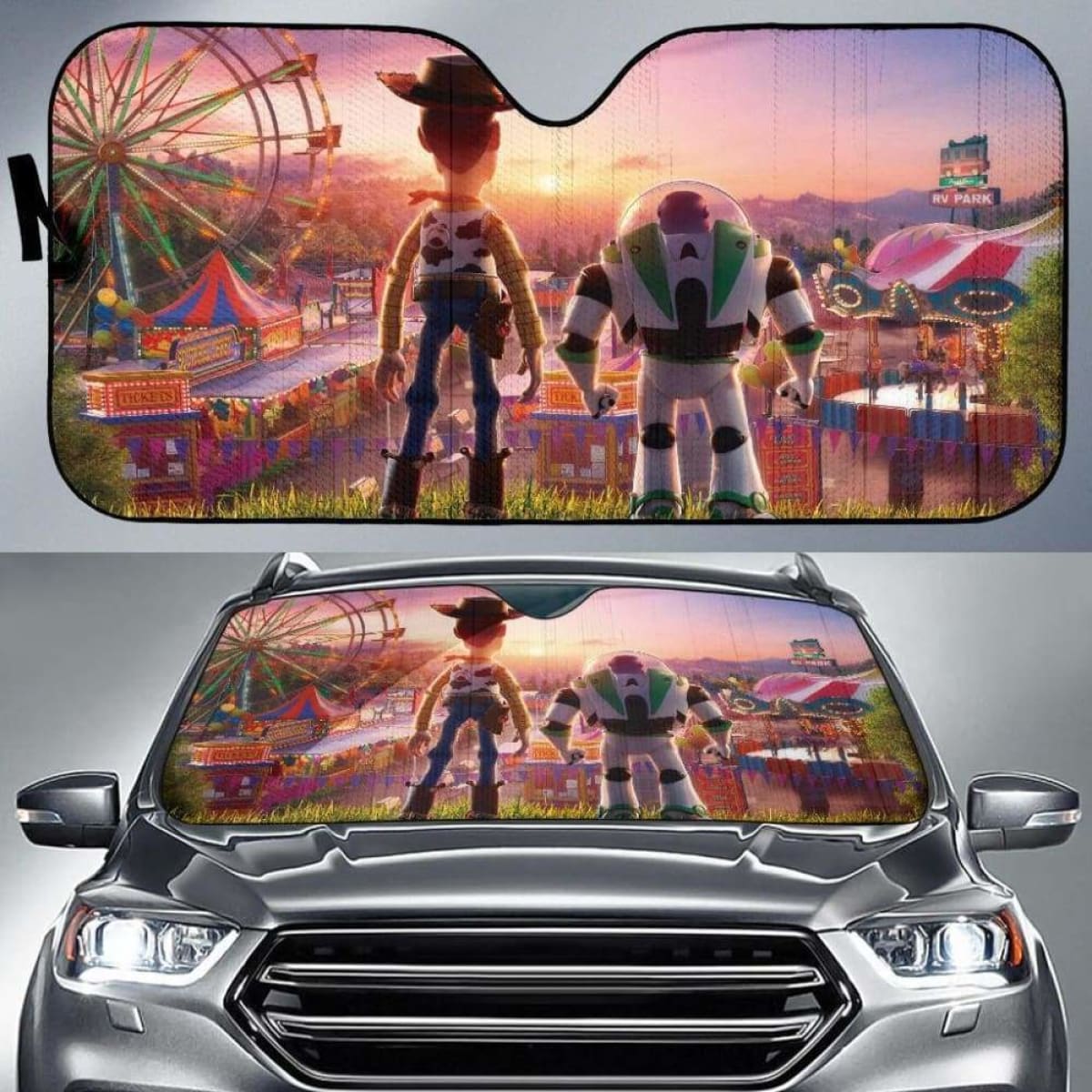 Woody And Buzz Lightyear Car Sun Shades 918b Universal Fit