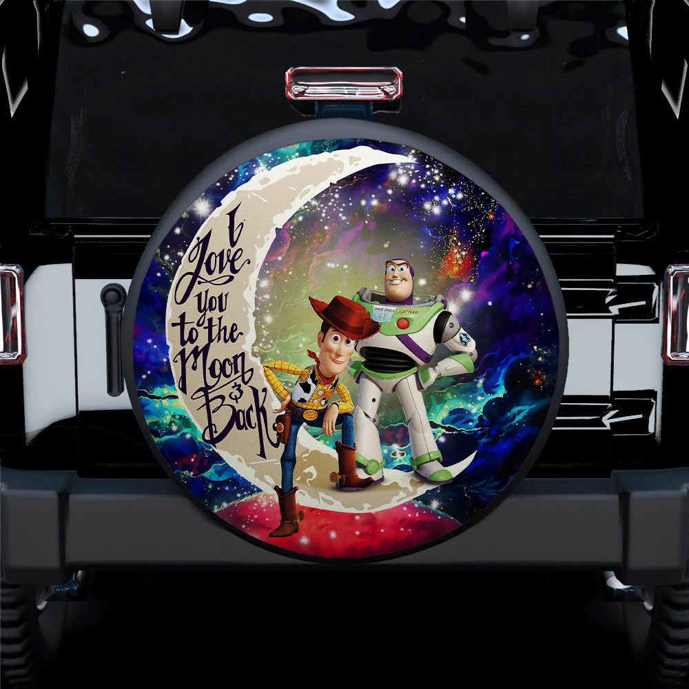 Woody And Buzz Toy Story Love You To The Moon Galaxy Car Spare Tire Cover