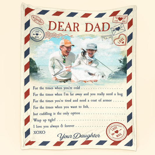 Wrap Up Tight Dad - Personalized Photo Blanket
