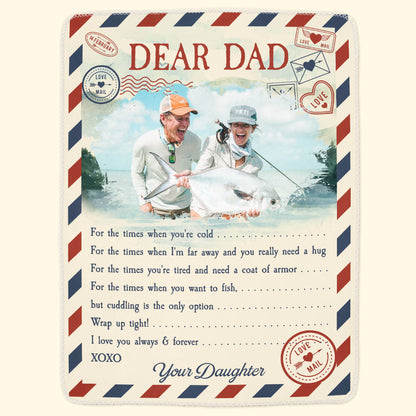 Wrap Up Tight Dad - Personalized Photo Blanket