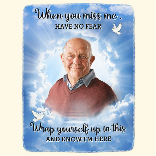 Wrap Yourself Up In This & Know I'm Here - Personalized Photo Blanket
