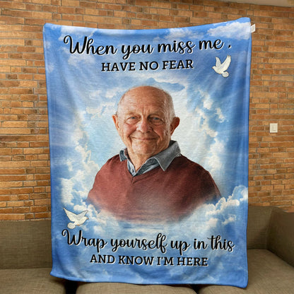 Wrap Yourself Up In This & Know I'm Here - Personalized Photo Blanket
