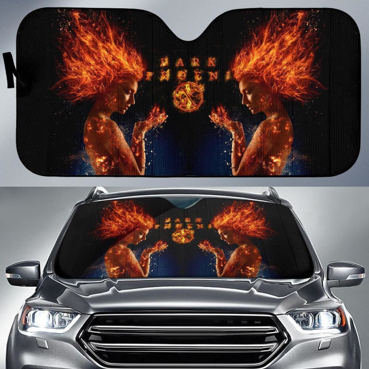 X-Men Jean Grey Phoenix Form Auto Sun Shade Mn05 Universal Fit 111204