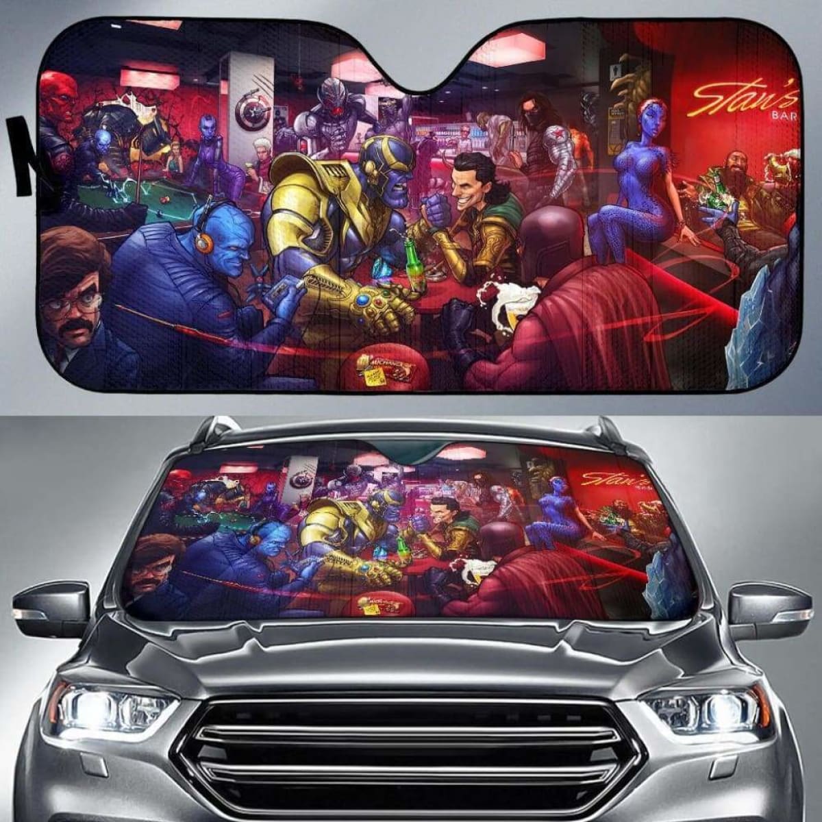 X-Men Vs Avengers Car Auto Sun Shades Universal Fit 051312