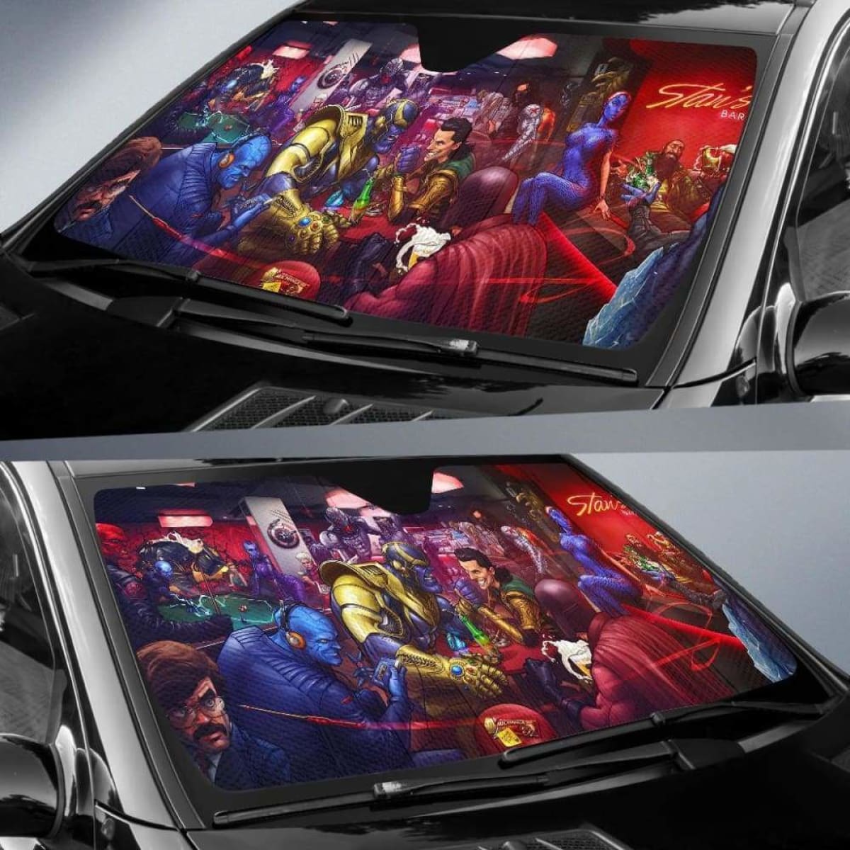 X-Men Vs Avengers Car Auto Sun Shades Universal Fit 051312