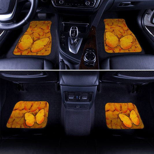 Yellow Butterfly Car Floor Mats Custom Butterfly Car Accessories