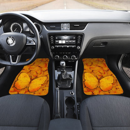 Yellow Butterfly Car Floor Mats Custom Butterfly Car Accessories