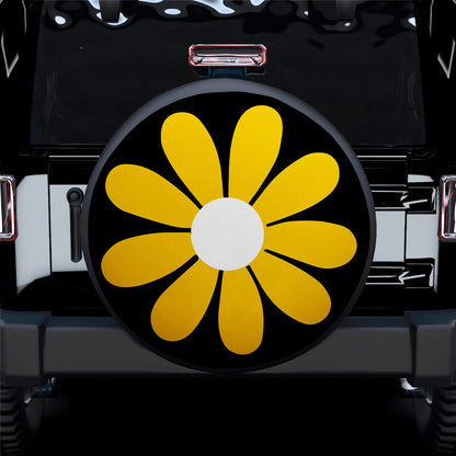 Yellow Daisy Flower Jeep Car Spare Tire Cover
