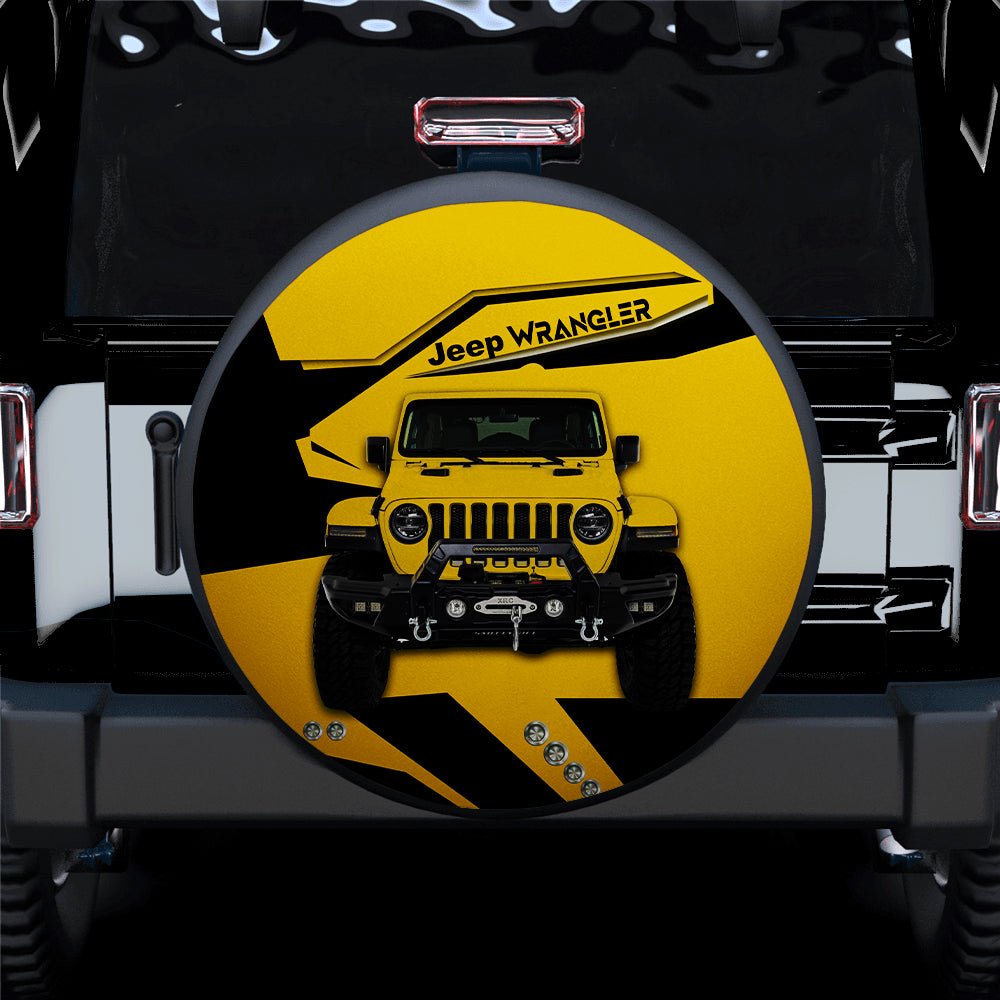 Yellow Jeep Car Spare Tire Cover