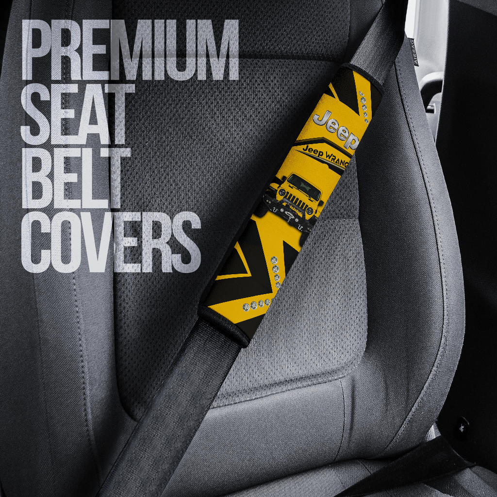Yellow Jeep Car Seat Belt Cover Custom Car Accessories