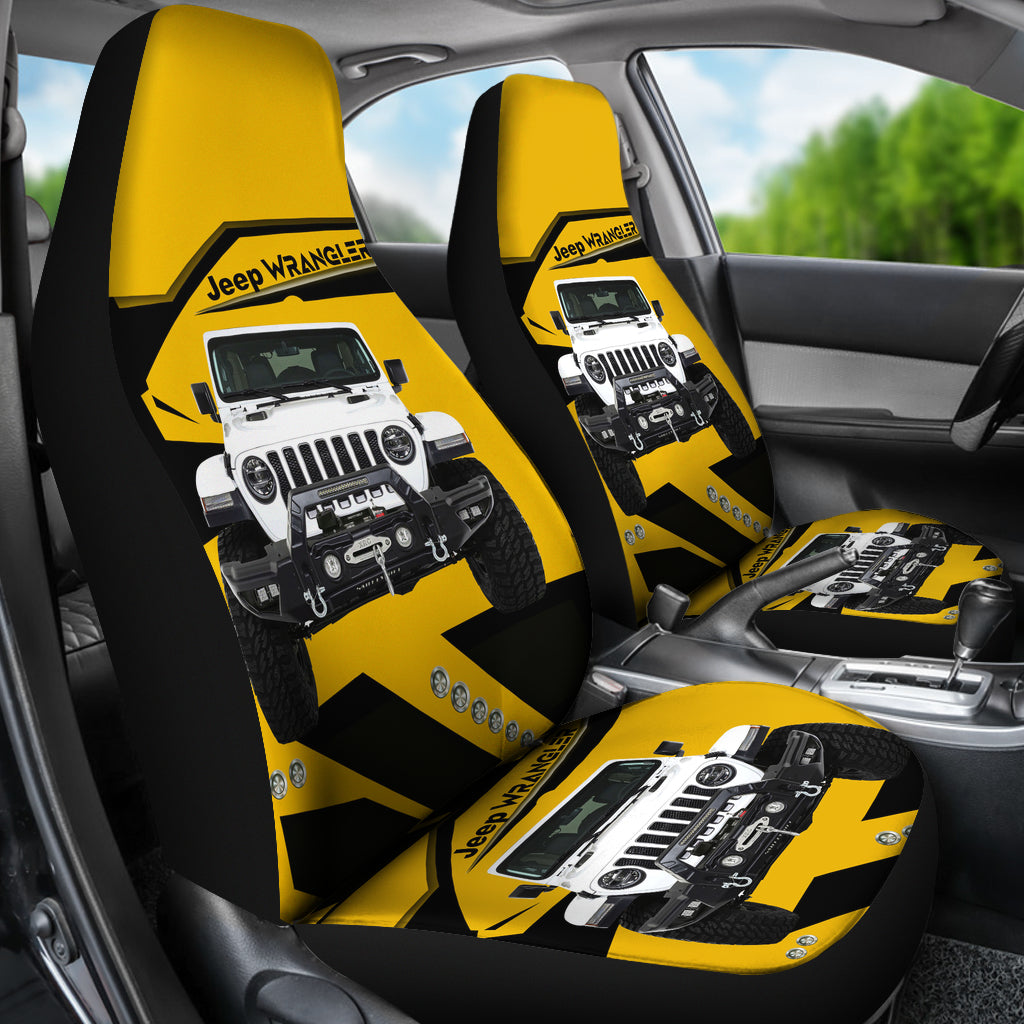 Yellow Jeep Car Seat Covers