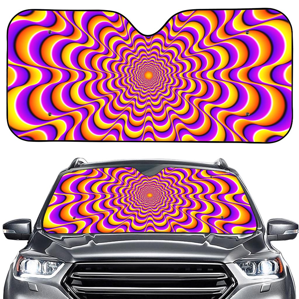 Yellow Splashing Moving Optical Illusion Car Windshield Sun Shade