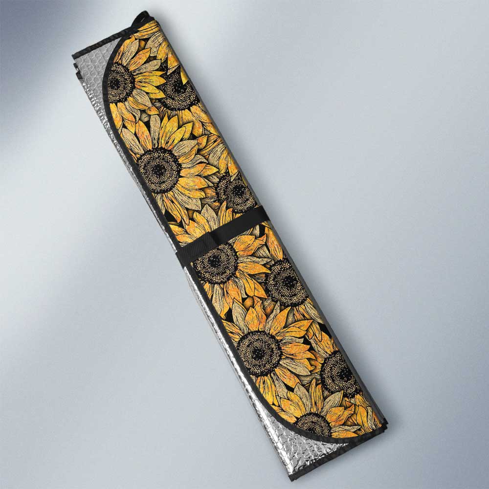Yellow Sunflower Car Sunshade Custom Car Accessories