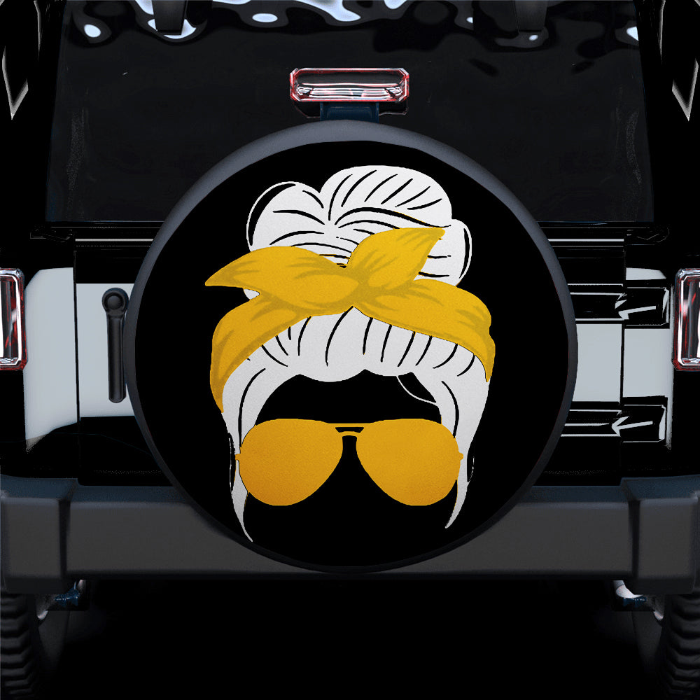 Yellow Turban Jeep Girl Car Spare Tire Cover