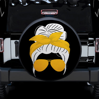 Yellow Turban Jeep Girl Car Spare Tire Cover