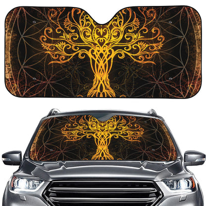Yggdrasil Tree Of Life Print Car Windshield Sun Shade
