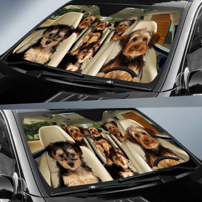 Yorkipoo Car All Over Printed 3D Sun Shade