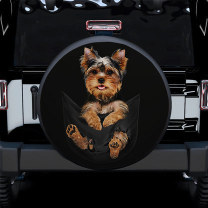 Yorkshire Puppy Dog Hanging Cute Jeep Car Spare Tire Cover
