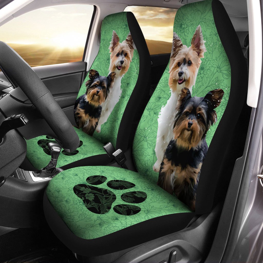 Yorkshire Terrier Car Seat Covers Custom Car Interior Accessories For Dog Lovers