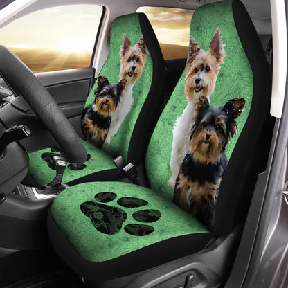 Yorkshire Terrier Car Seat Covers Custom Car Interior Accessories For Dog Lovers