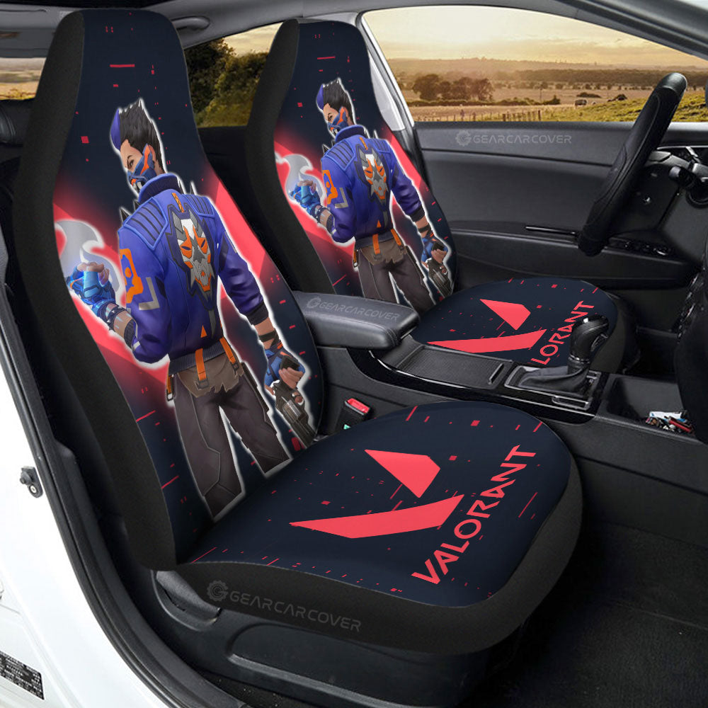 Yoru Car Seat Covers Custom Valorant Agent