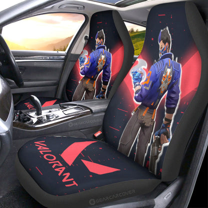 Yoru Car Seat Covers Custom Valorant Agent