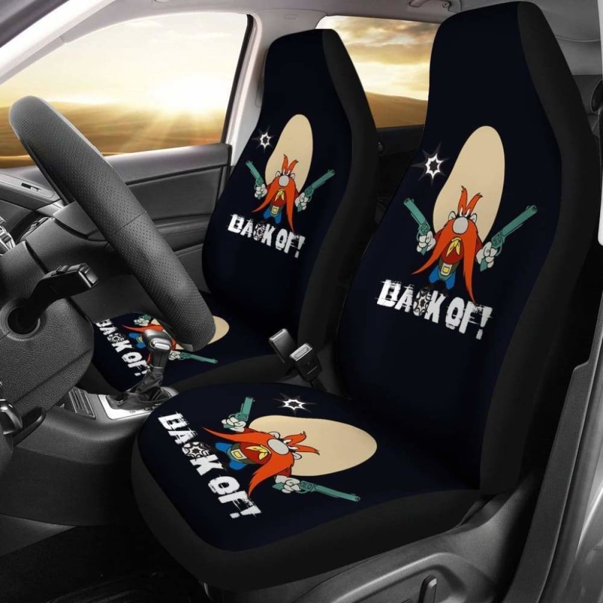Yosemite Sam Car Seat Cover Looney Hand With Gun Fan Gift Universal Fit 051012