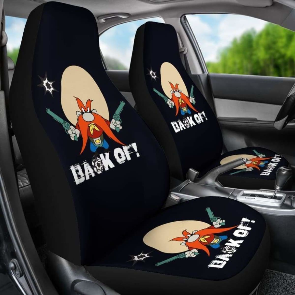 Yosemite Sam Car Seat Cover Looney Hand With Gun Fan Gift Universal Fit 051012