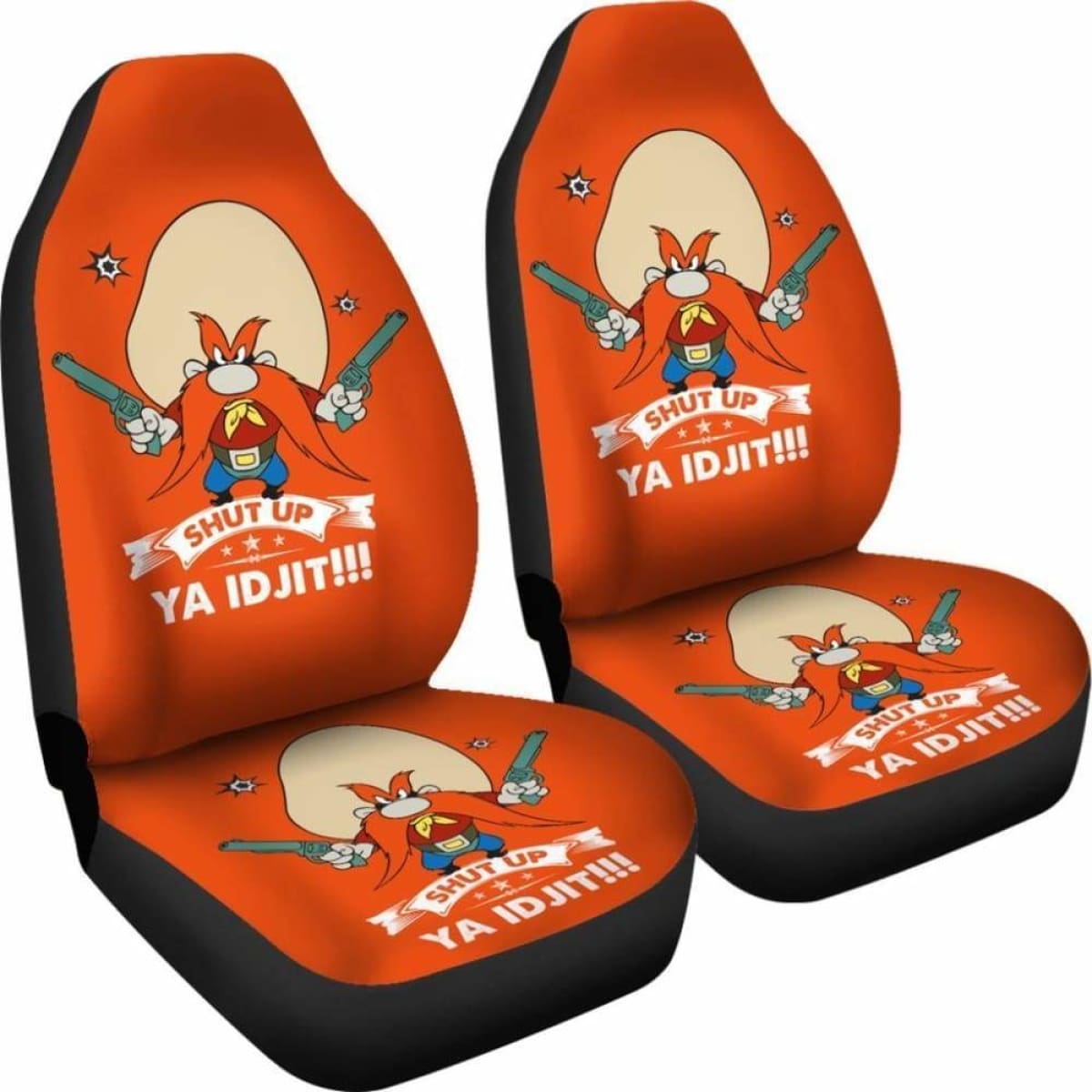Yosemite Sam Car Seat Cover Looney Shut Up Ya Idjit Fan Gift Universal Fit 051012
