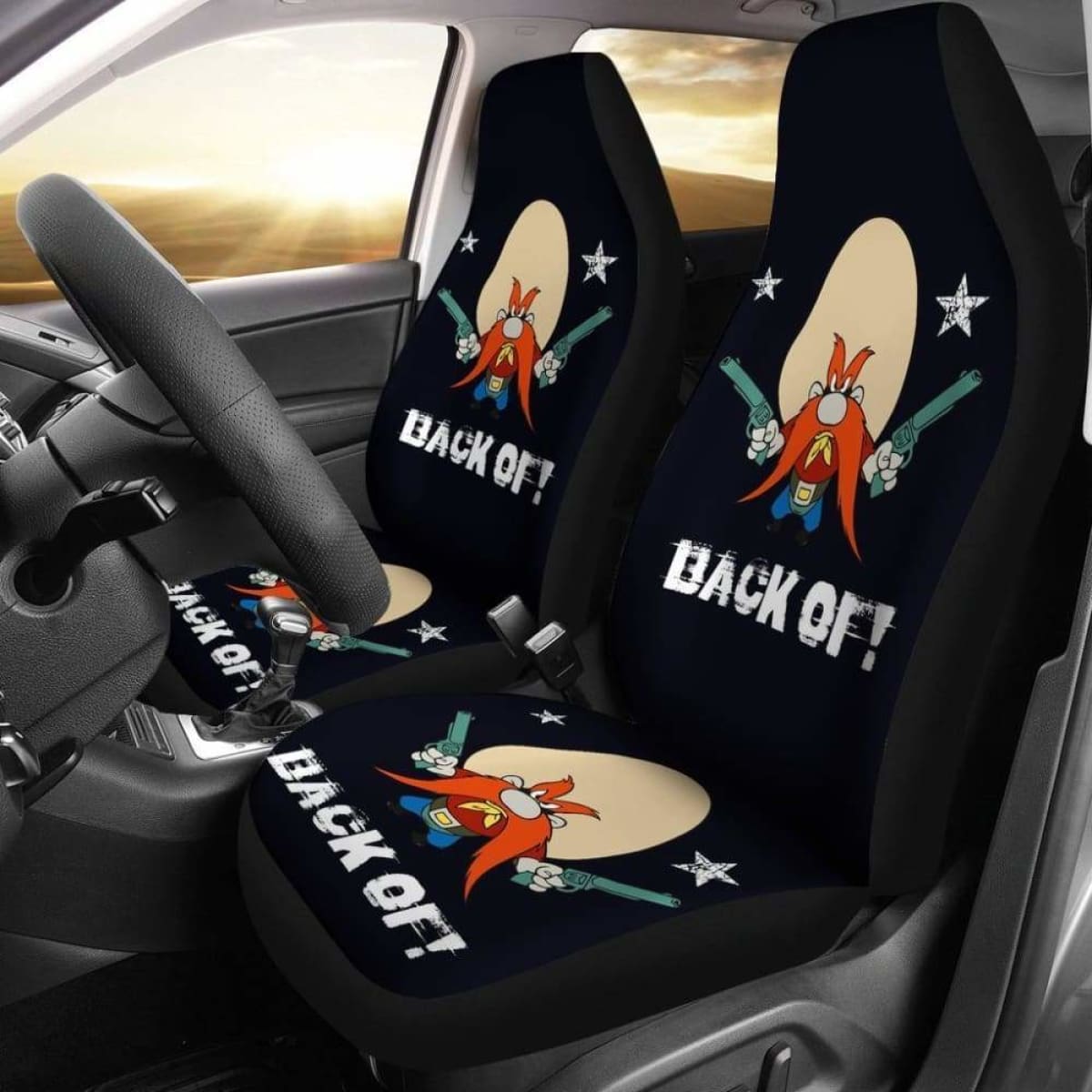 Yosemite Sam Car Seat Cover Looney Tunes Back Off Gift Fan Universal Fit 051012