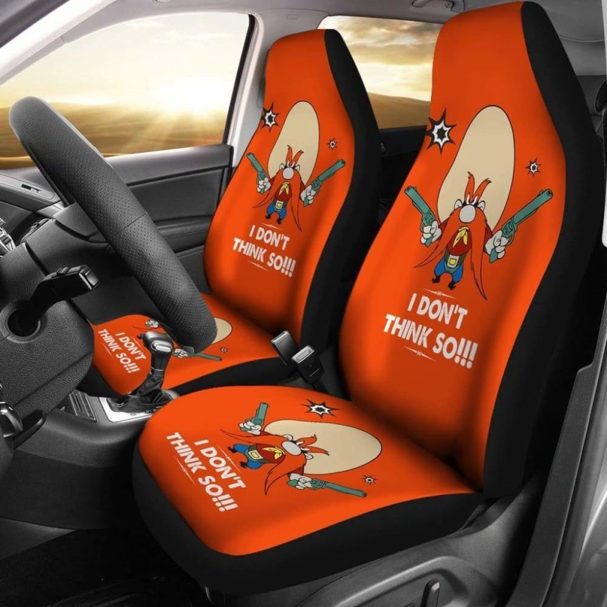 Yosemite Sam Car Seat Covers  Looney I Don'T Think So Fan Gift Universal Fit 051012