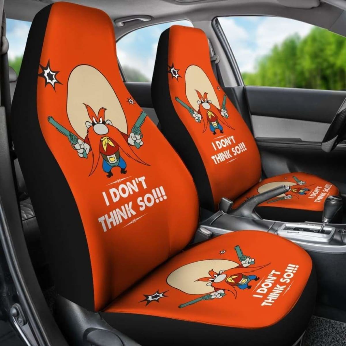 Yosemite Sam Car Seat Covers  Looney I Don'T Think So Fan Gift Universal Fit 051012