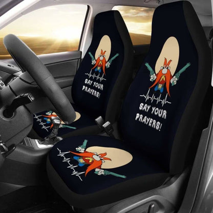 Yosemite Sam Looney Car Seat Cover Say Your Prayer Hand With Gun Fan Gift Universal Fit 051012