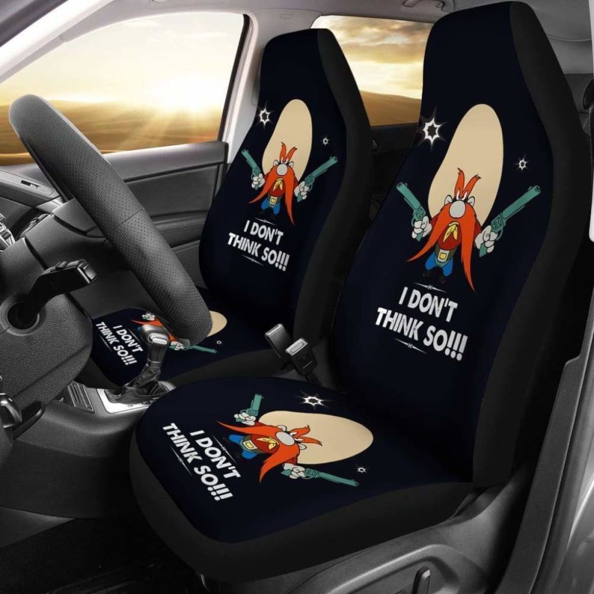 Yosemite Sam Looney Hand With Gun Car Seat Cover Fan Gift Universal Fit 051012