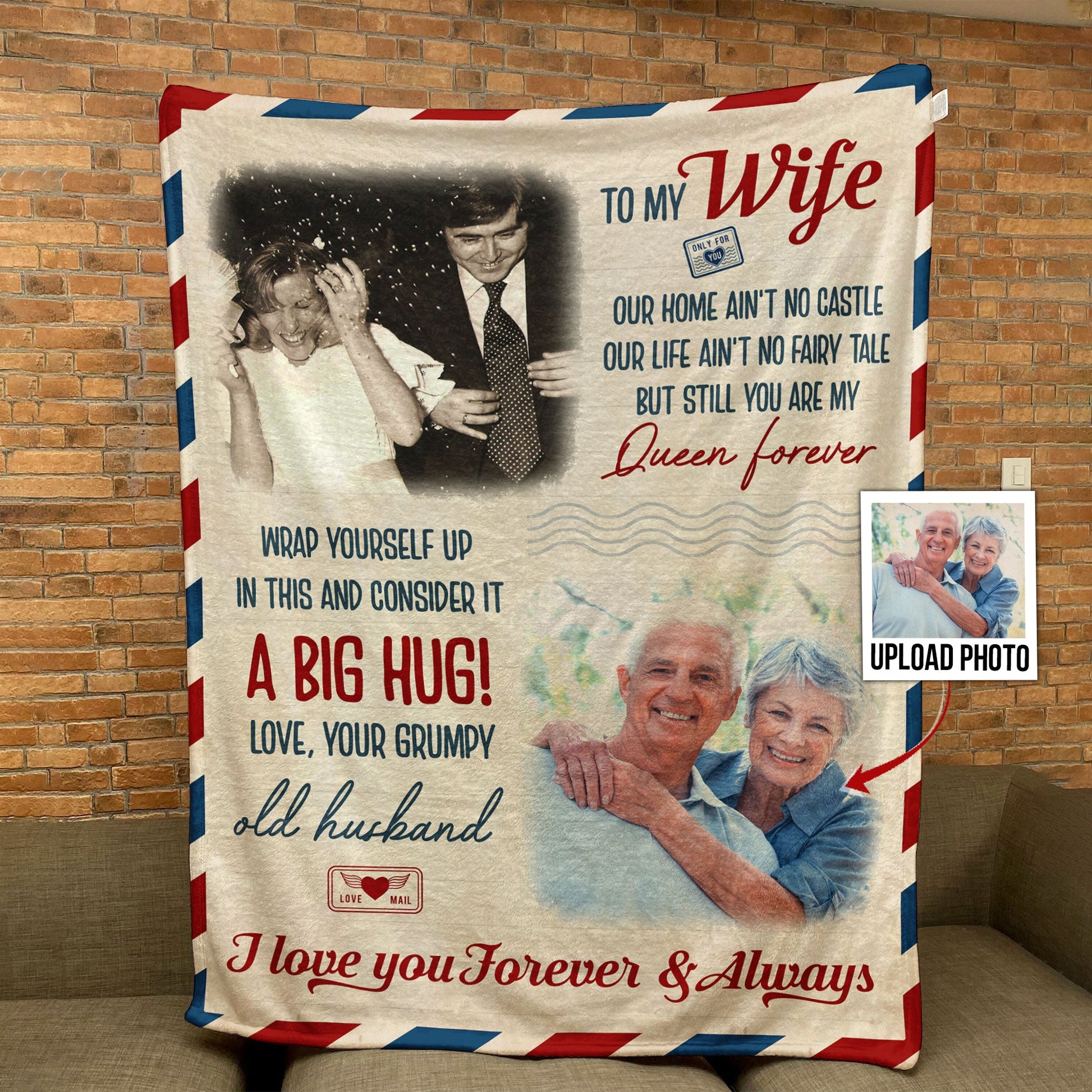 You Are My Queen Forever - Personalized Photo Blanket