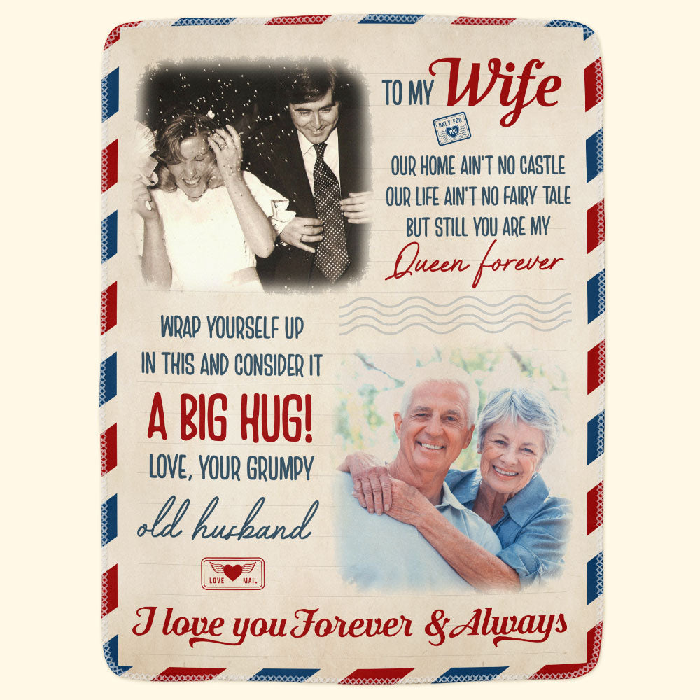 You Are My Queen Forever - Personalized Photo Blanket