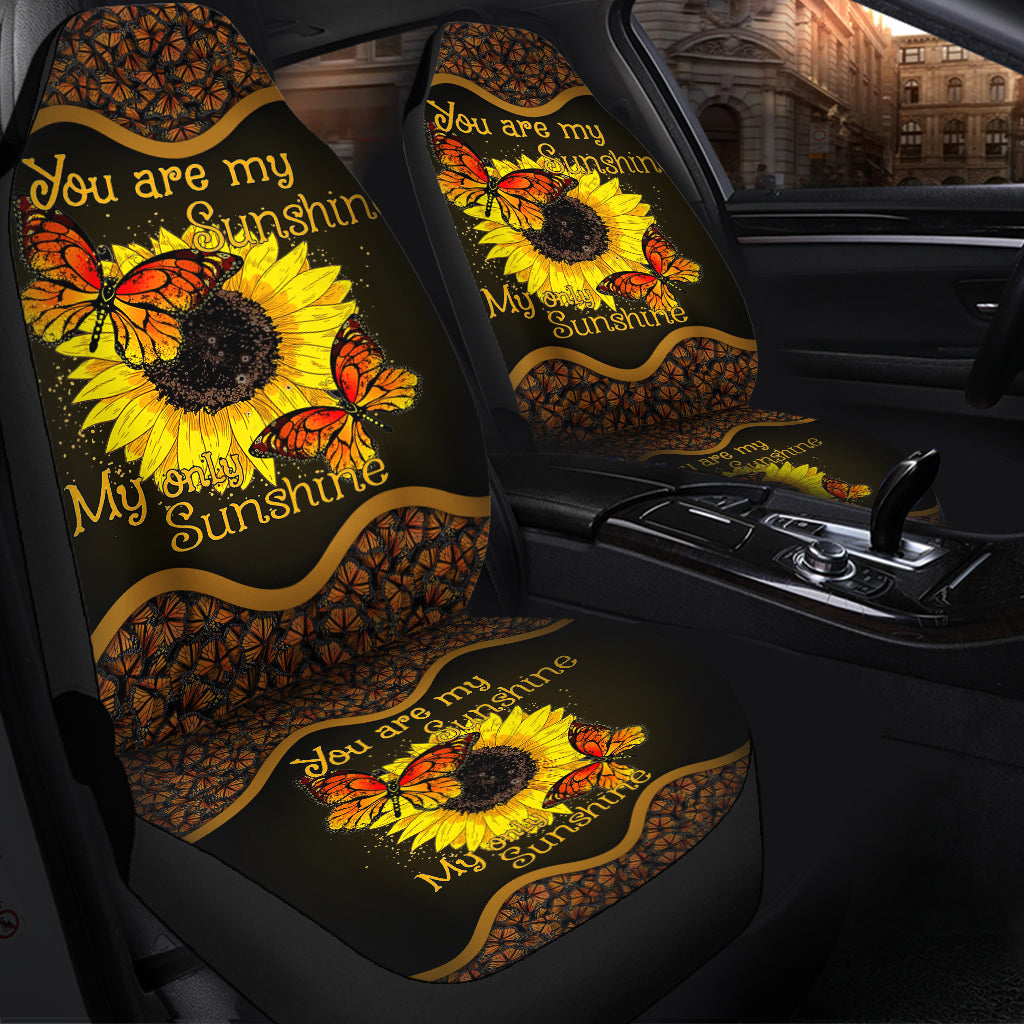 You Are My Sunshine Sunflower Butterfly Car Seat Cover