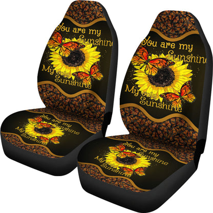 You Are My Sunshine Sunflower Butterfly Car Seat Cover