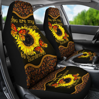 You Are My Sunshine Sunflower Butterfly Car Seat Cover