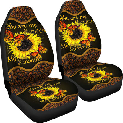 You Are My Sunshine Sunflower Butterfly Car Seat Cover