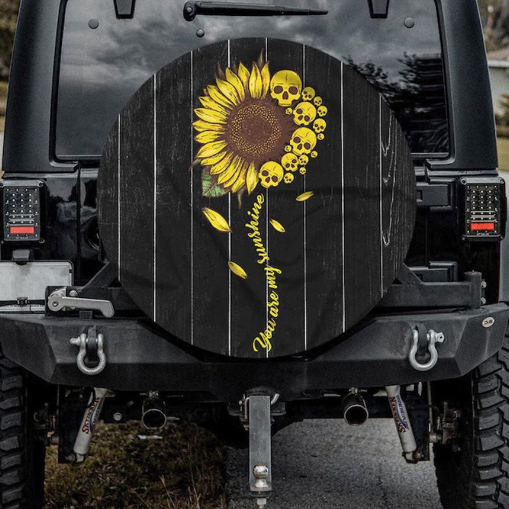 You Are My Sunshine Sunflower Car Spare Tire Cover