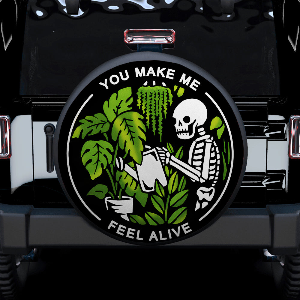 You Make Me Feel Alive Skull Jeep Car Spare Tire Cover