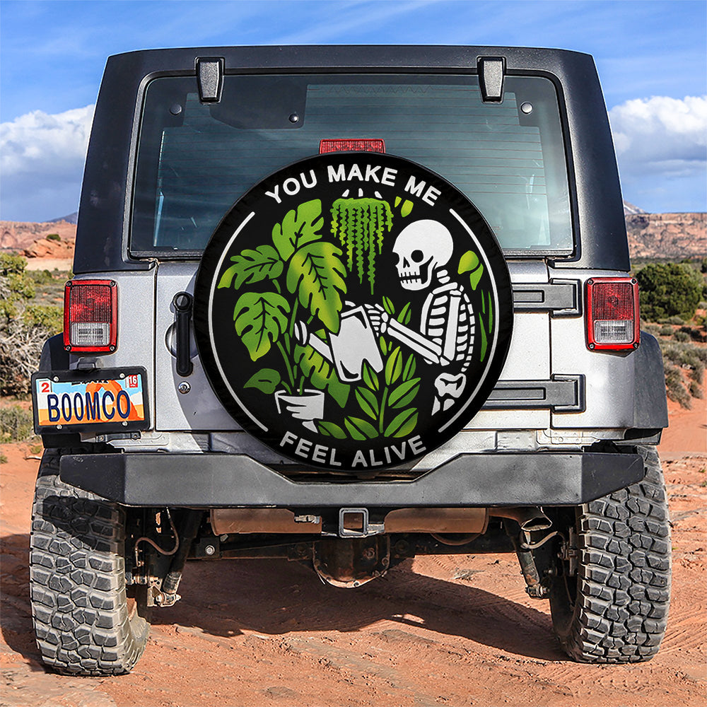 You Make Me Feel Alive Skull Jeep Car Spare Tire Cover