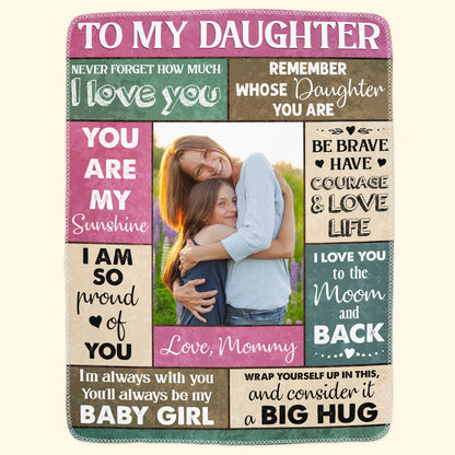 You'll Always Be My Baby Girl - Personalized Photo Blanket