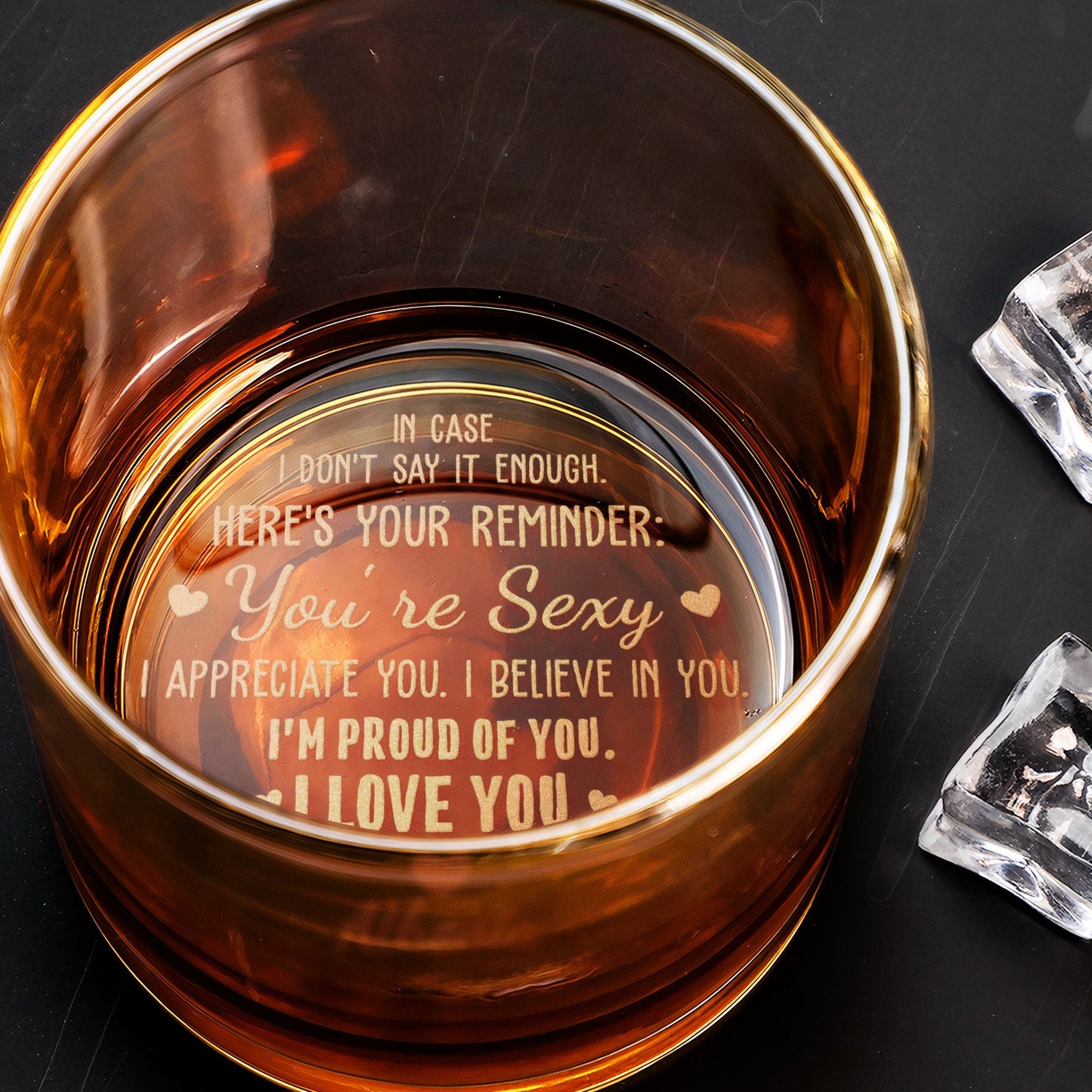 Your Reminder Gift For Couples, Husband - Personalized Engraved Whiskey Glass