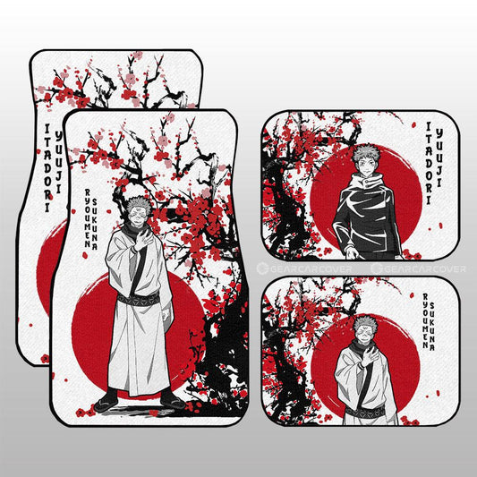 Yuji Itadori And Ryomen Sukuna Car Floor Mats Custom Japan Style Jujutsu Kaisen Anime Car Accessories